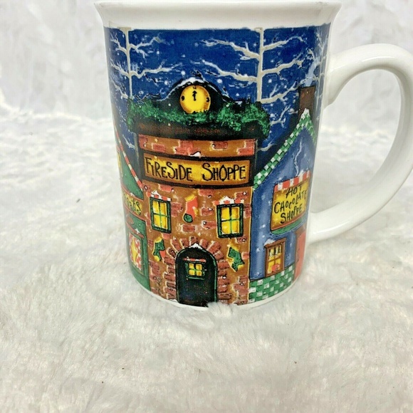 Extra Large Mug Christmas Shoppe Hot Cocoa Firesid - Picture 2 of 6